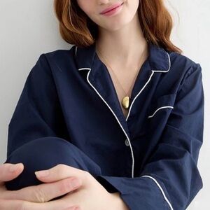 J. Crew End-on-end cotton nightshirt, Navy, Size Small, Preloved